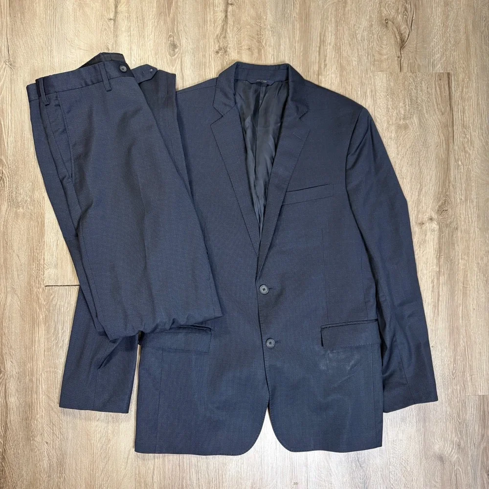 Brooks Brothers 1818 Regent Mens Suit Pants 40R W34 Navy Wool Reda Made in Italy